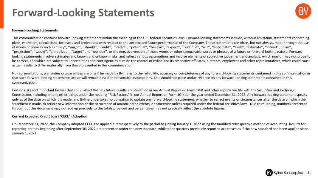 Byline Bancorp earnings report page 2