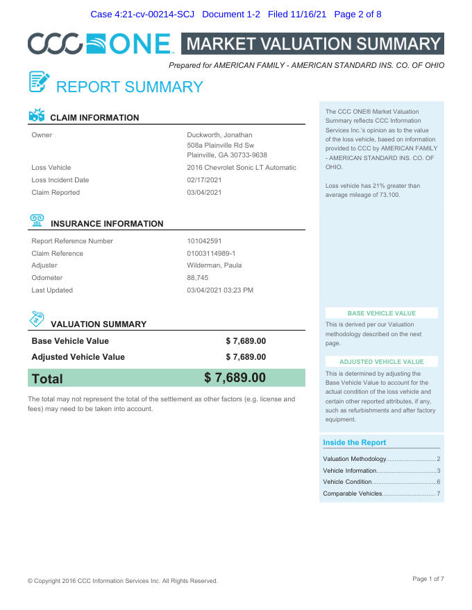 Chevrolet vehicle valuation page 1
